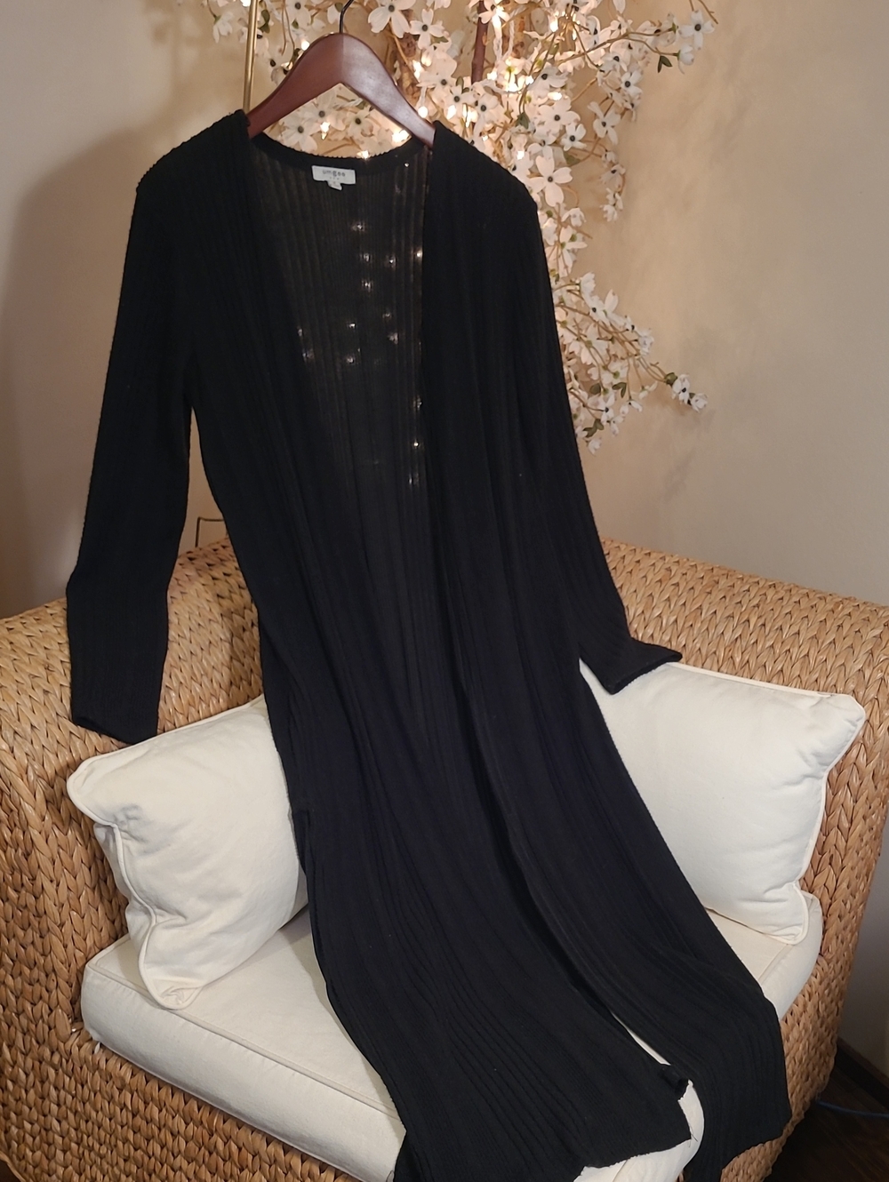 Long Black Umgee Duster Cardigan